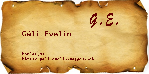 Gáli Evelin névjegykártya